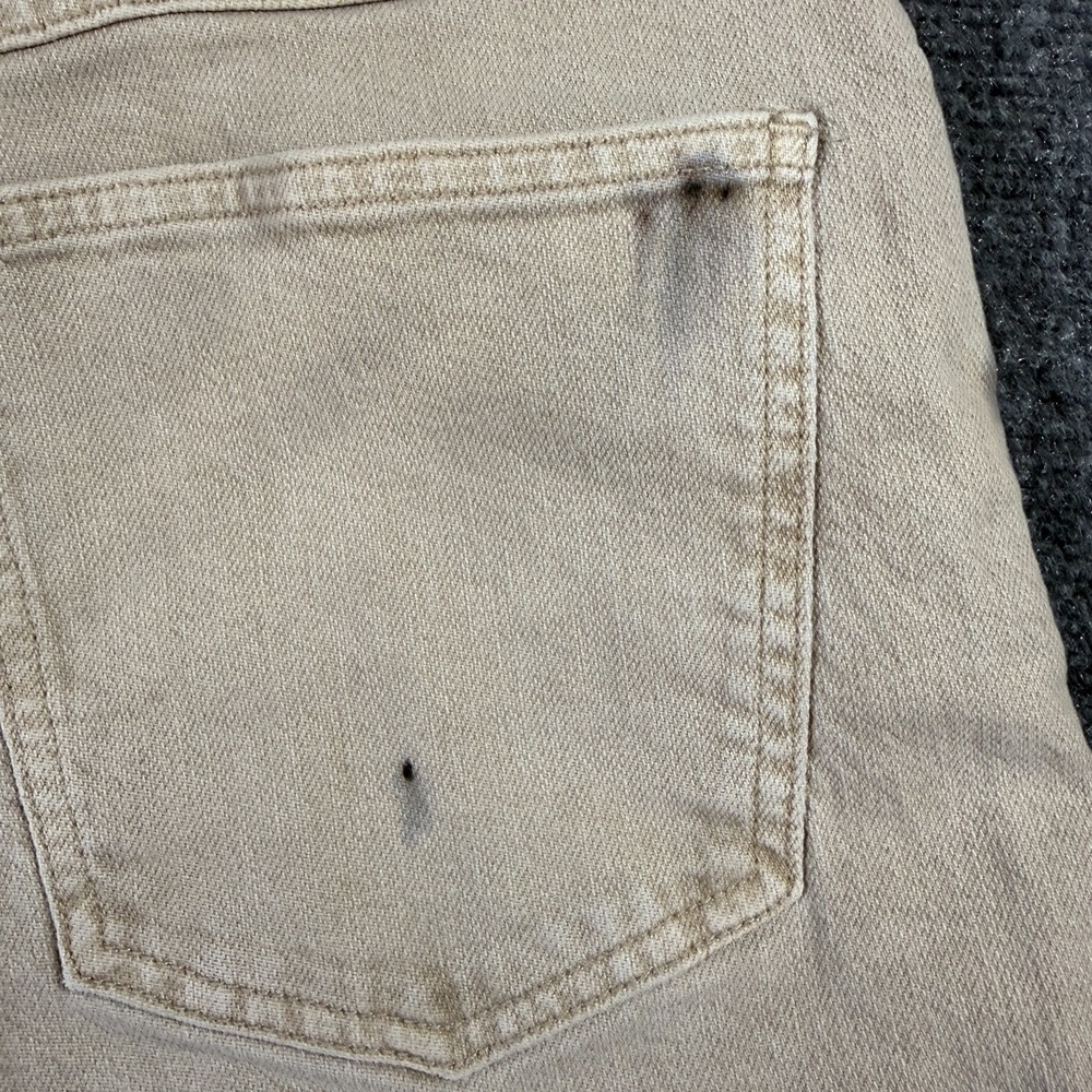 Free People We the Free Size 31 Risk Taker Mid Rise Straight Jeans Beige Ecru - Picture 10 of 13